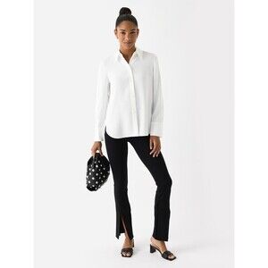 Commando Neoprene High Rise Split Front Leg Pants Womens XS Black Stretchy